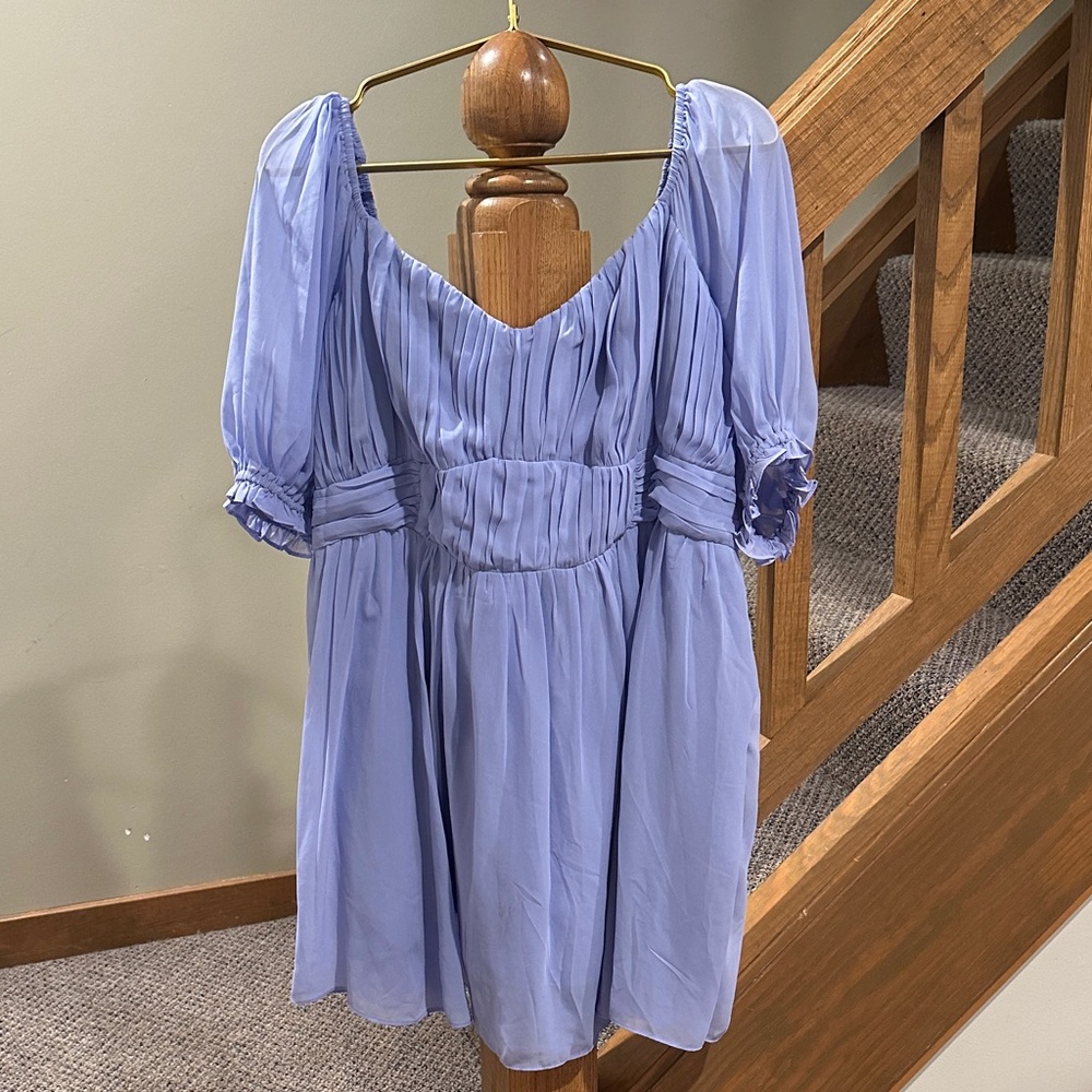 Abercrombie & Fitch Lavender Puff Sleeve Mini Dress